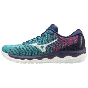 Mizuno Wave Sky Waveknit 3 Womens Running Shoes Canada - Green